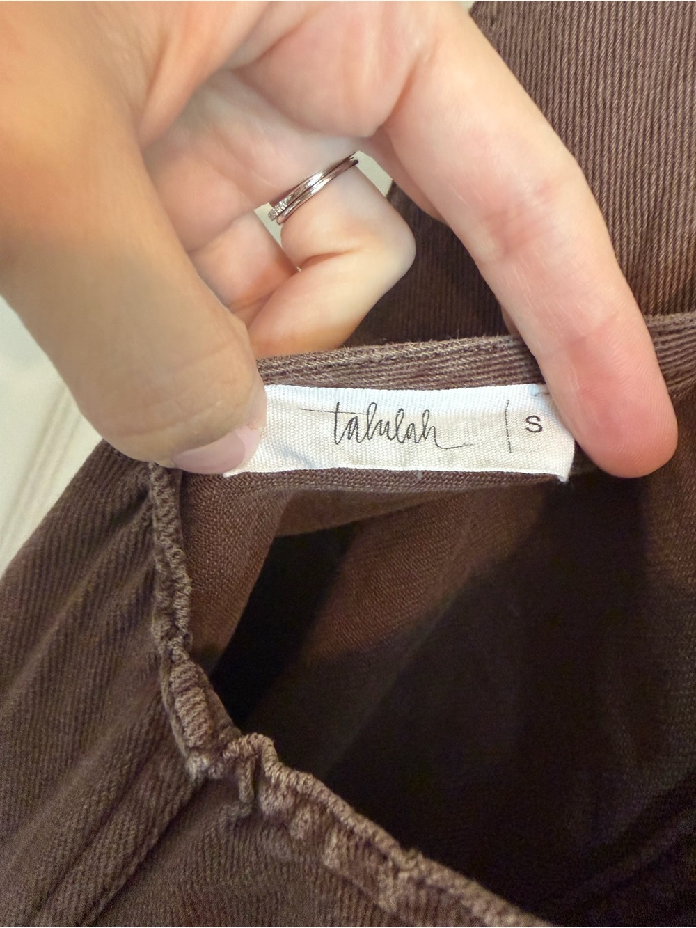 TALULAH Brown Women's Cotton Overalls - Picture 3 of 5